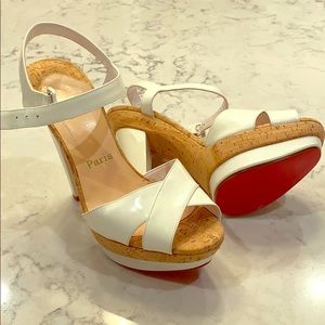 Christian Louboutin White Patent Leather Heels